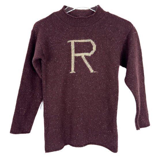 NWT Warner Bros Studio London Harry Potter R For Ron Adult Sweater Wool Small - Picture 1 of 11